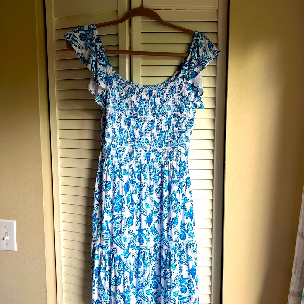 Lilly Pulitzer Blue and White Dress - Picture 3 of 10